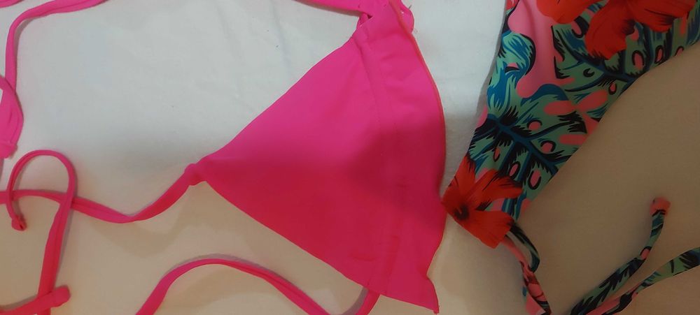 Бански розов на цветя от шейн (нов)