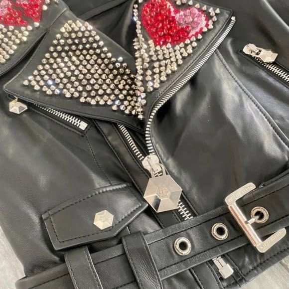 Елек от естествена кожа Philipp Plein