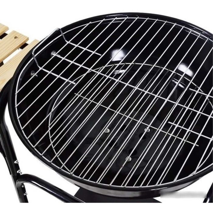 Голямо дворно барбекю 45 см. диаметър с две маси и колелца