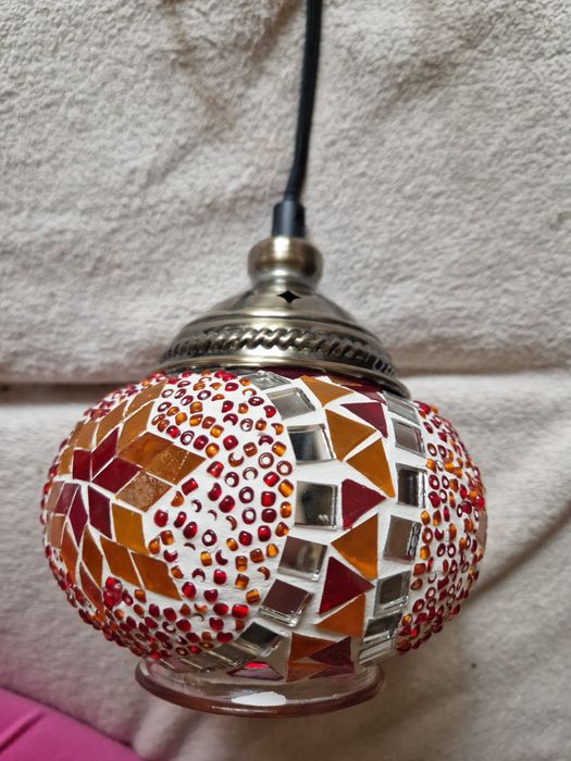 Lampa tavan abajur sticla vitraliu