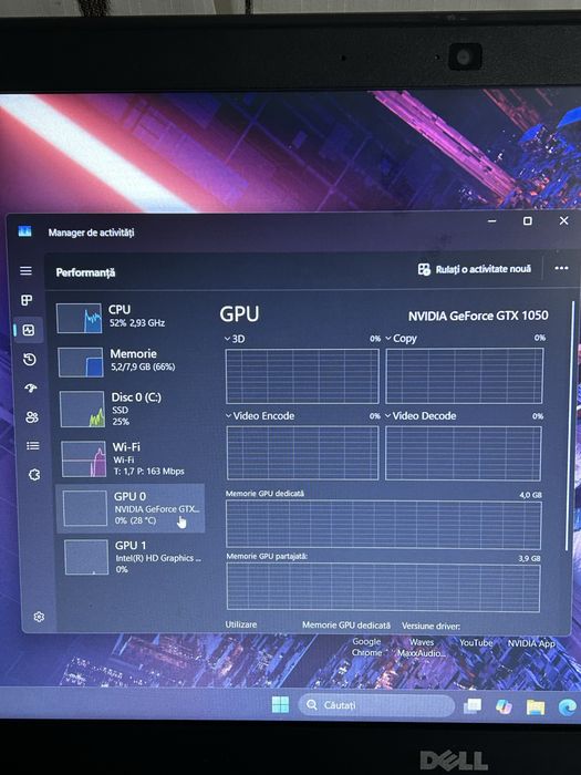 Laptop gaming | procesor i7 gen 7| GTX1050 |8gb ram| ssd 256 M2