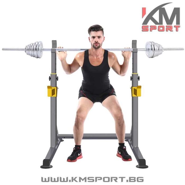 НОВА мултифункционална лежанка със стойка за клек- за всички мускули