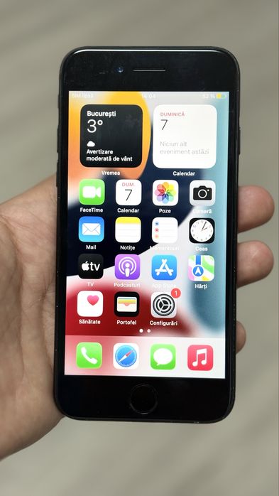 iPhone 7 Black Mate Neverlock 32GB 95% Amprenta OK-Perfect Functional-