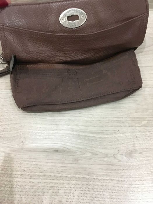 FOSSIL портфейл клъч естествена кожа