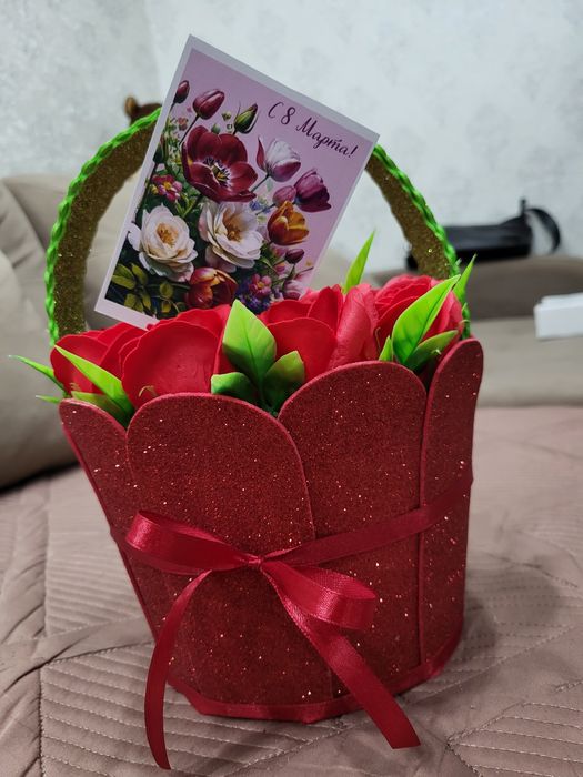 Букеты из мыла к 8 марта