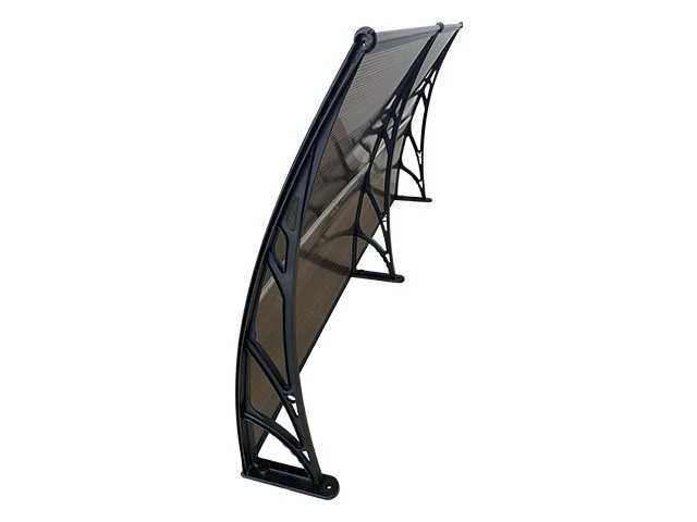 Навес/козирка от поликарбонат 240х80 см - тъмен