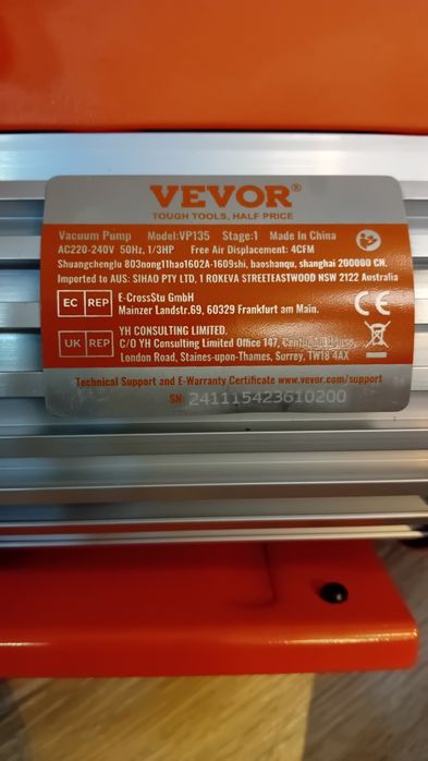 Pompa Vid pompa Vacuum Vevor Aer Conditionat