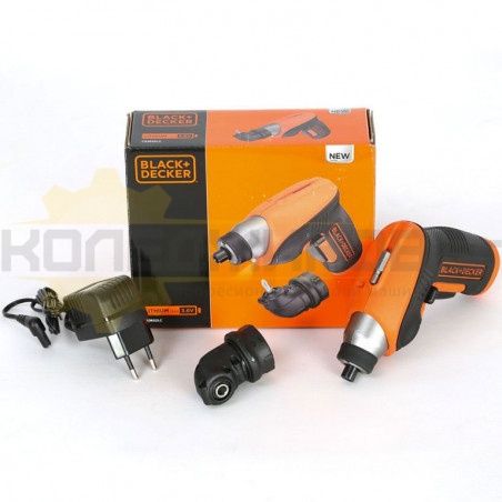 Акумулаторна отвертка BLACK+DECKER Set, 3.6V, 1.5 Ah,5.5 Nm