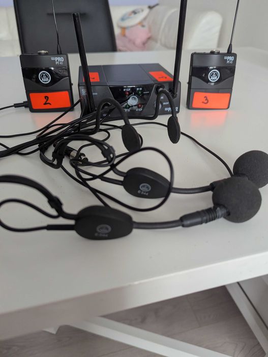 AKG WMS40 Mini2 + 2x PT40 Mini Pro + 2x AKG C544 headset микрофона
