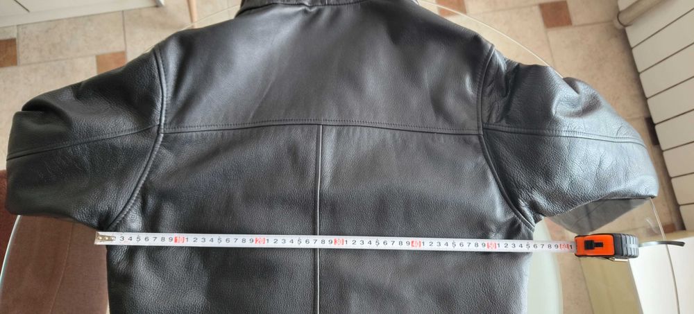 Черно мъжко кожено яке Кenneth Cole, без забележки