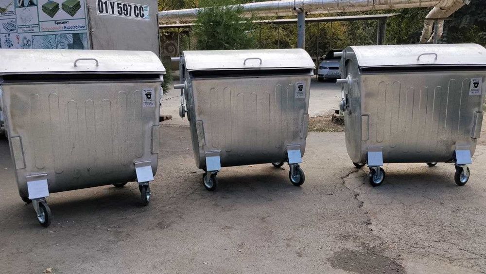 Мусорный контейнер 1100 л (оцинкованный)