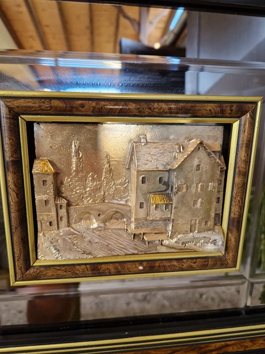 Прекрасна антикварна италианска сребърна картина