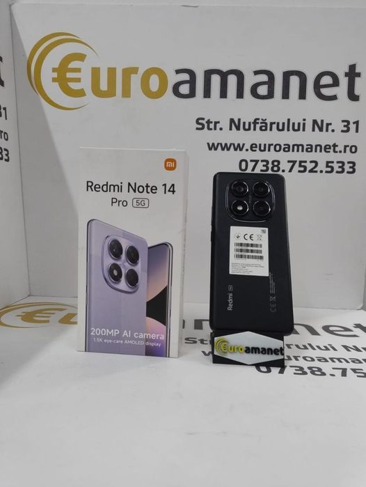 Telefon mobil Xiaomi Redmi Note 14 Pro, 8GB RAM, 256GB, 5G, -N-