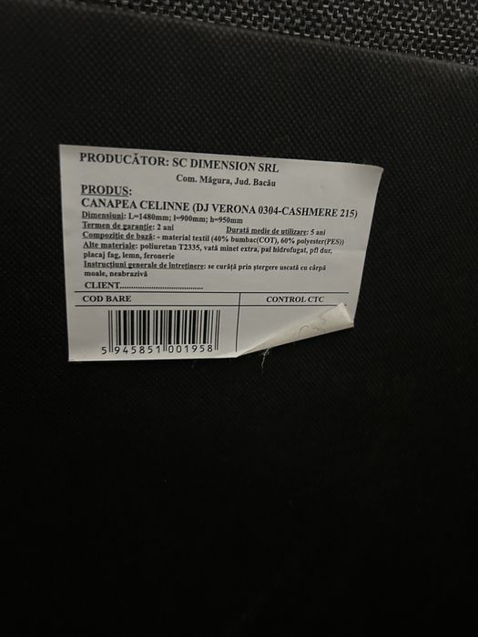 Canapea Verona -stare excelenta