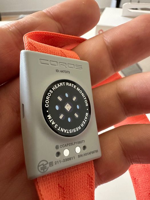 Coros heart rate monitor