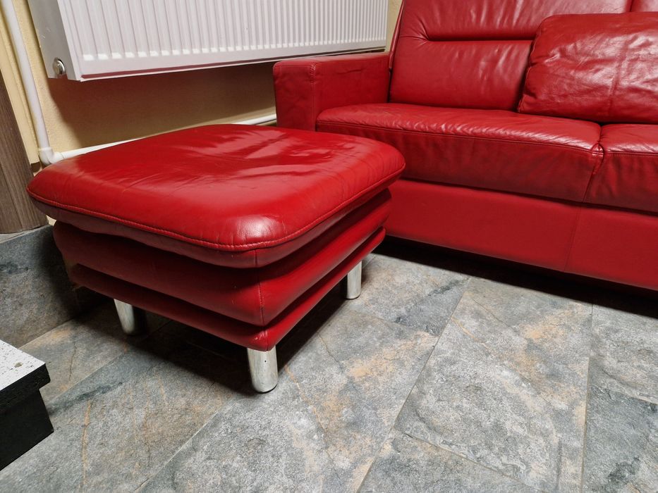 Canapea extensibila din piele naturala sedda