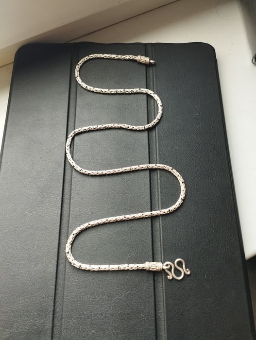 Цепочка  серебро  в  стиле  лисий  хвост