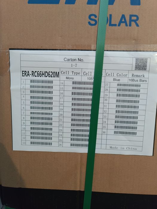 Quyosh panellari EraSolar 620w Солнечные панели EraSolar 620w Growatt