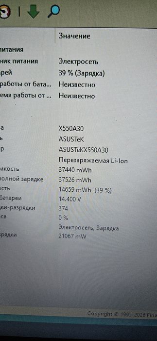Продам ноутбук Asus Х550С