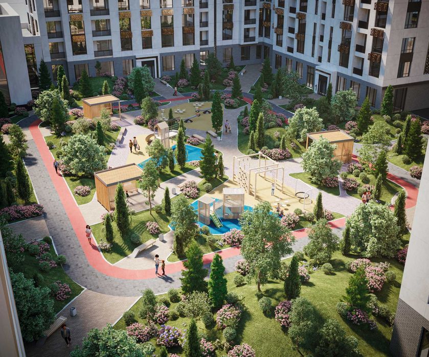 Уютная евродвушка 48 м² с видом во двор в ЖК NRG Jomiy (кадастр)