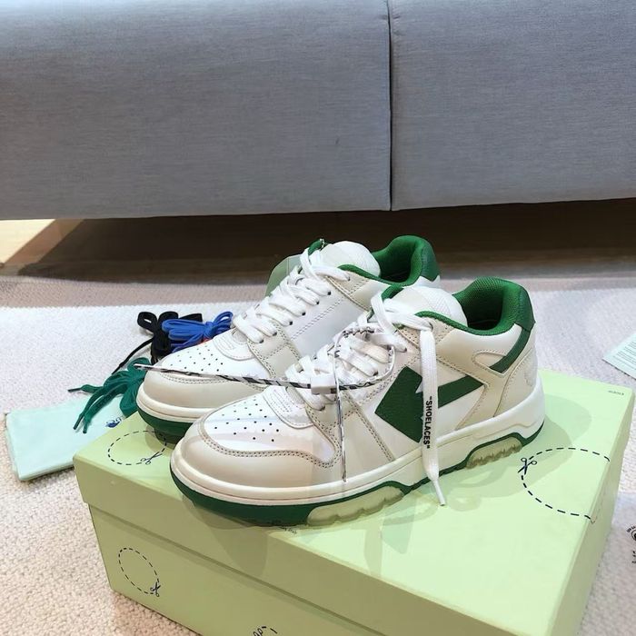 Off-White Green Out Of Office Low Sneakers Poze Reale
