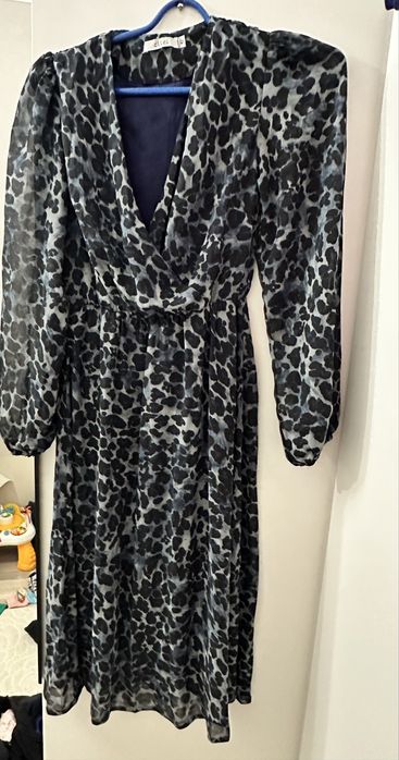 Платье на запах тигровое