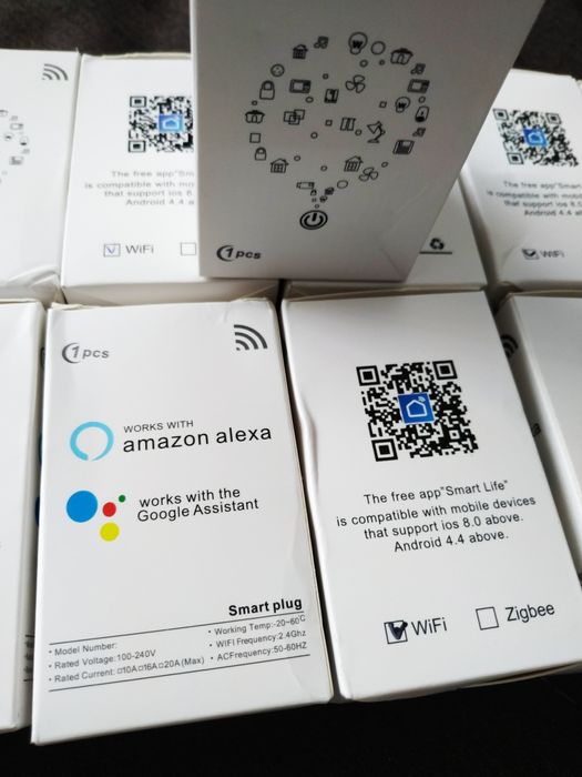 Priza Smart WiFi,  20A, 4400W, Monitor curent, Tuya, Alexa