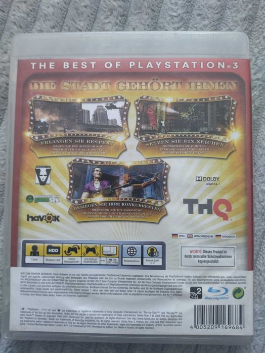 Диск за PS 3 играта е Saints Row 2