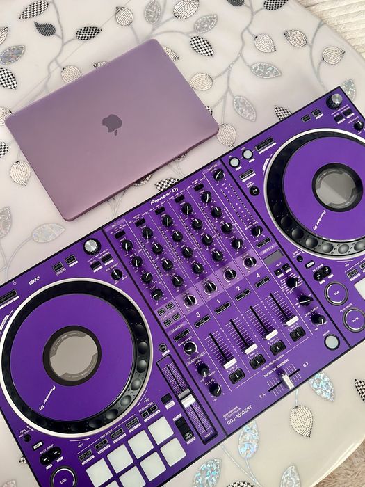 Pioneer DDJ 1000SRT лилав скин и чанта