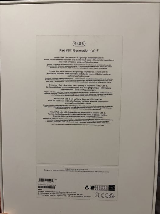 Ipad 9th generation Wi-Fi