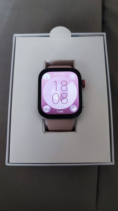 Huawei Watch Fit 3, full box, impecabil + 2 bratari noi cadou, superpret