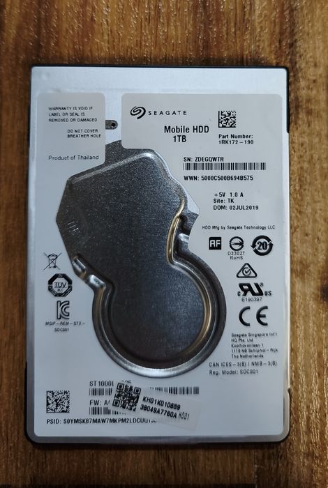 1tb hdd 2.5" для ноутбука Seagate.500gb hdd 2.5" для ноутбука WD.