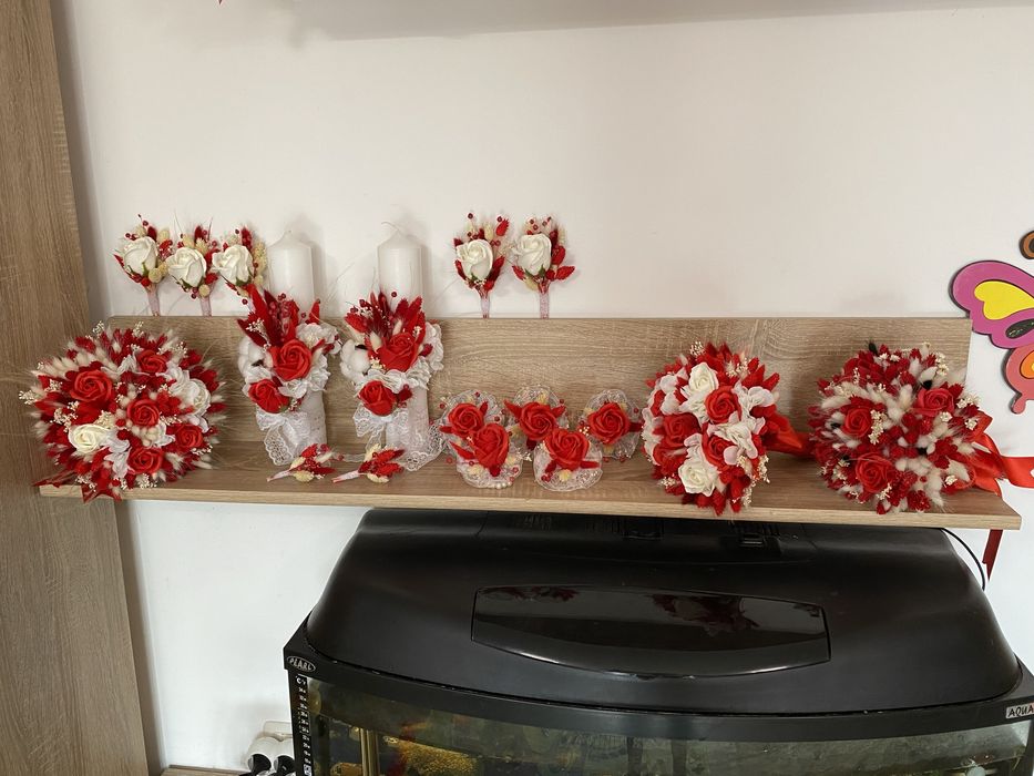 Buchete mireasa, nasa, lumanari cununie, cocarde, bratari