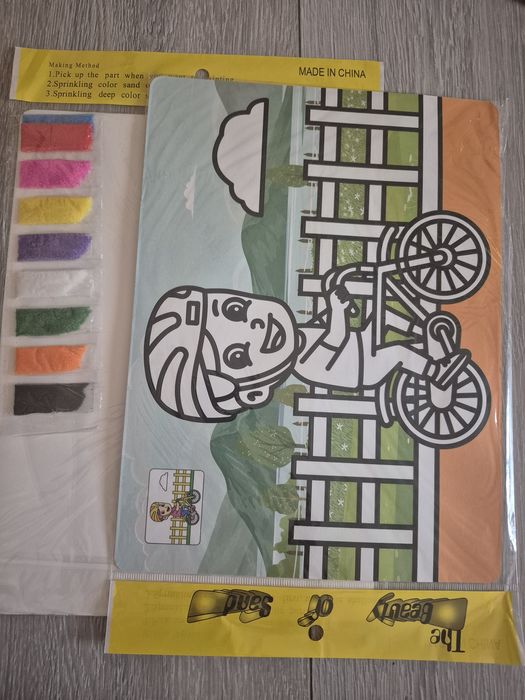 Set 10 planse nisip, activitate senzoriala si motricitate fina.