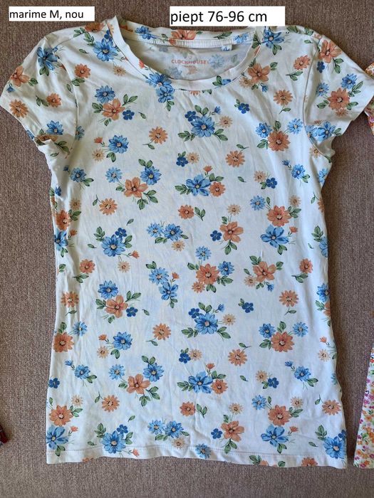 Tricou maieu bluza de vara femei marime S sau M muselina bumbac C&A