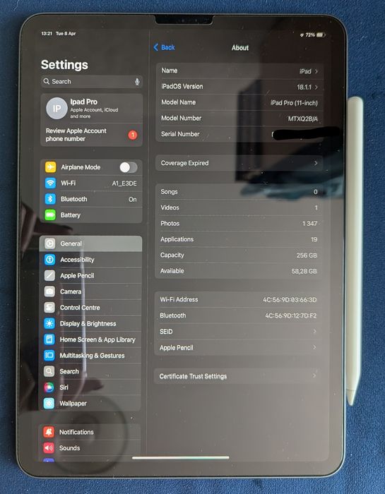 Ipad Pro 11" 2018 + аксесоари