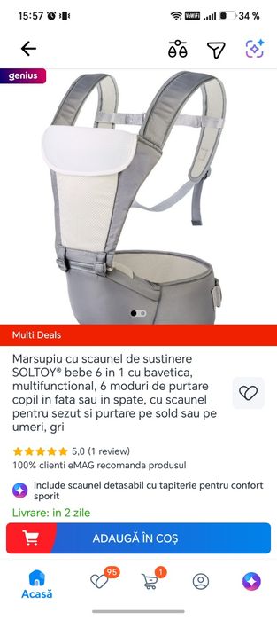Marsupiu ergonomic nou
