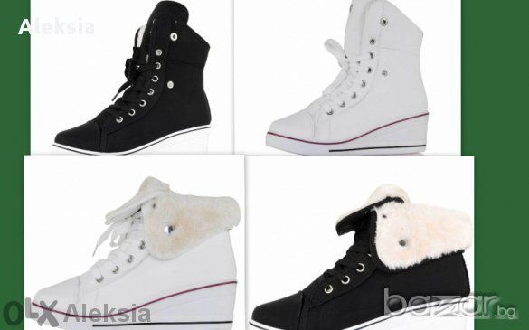 Чисто Нови уникални зимни кецове платформи в два цвята н.37