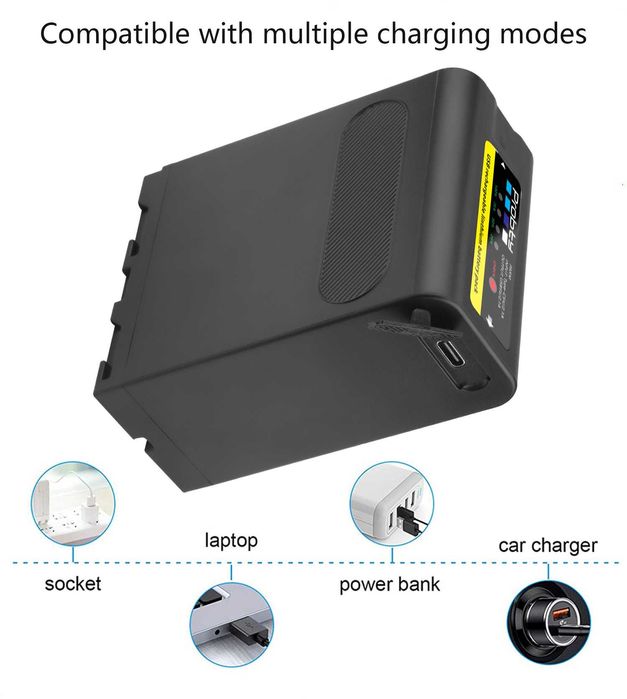 12000mAh Батерия NP-F980 NP-F970 NP-F950 NP-F960 NP-F975 за Sony
