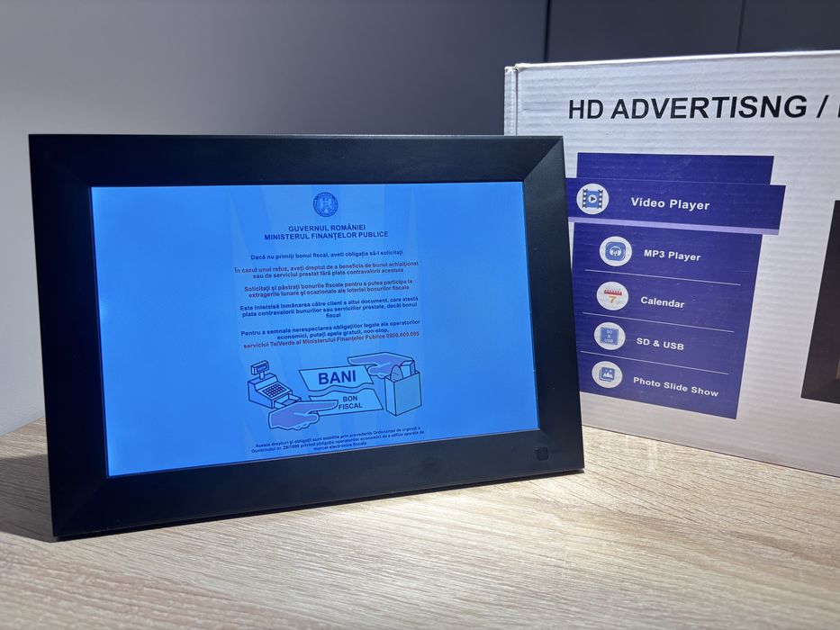 Tableta/Rama Foto afisare informatii meniu magazine