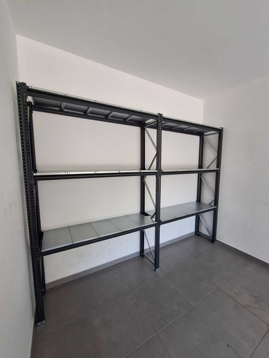 Наличен  Складов стелаж, стелажи за архив, рафтове за гараж метален