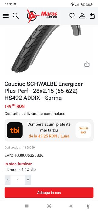 Schwalbe energizer active 28X2.125