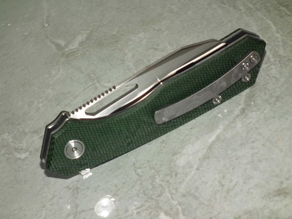 Miguron Keryx briceag tactic, nou, cutie, otel 14C28N, míner micarta, rulmenti ceramici