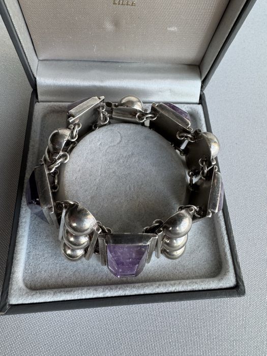 Bratara din argint si ametiste