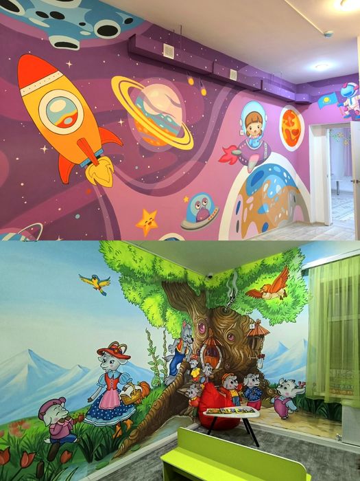 Роспись стен, художник