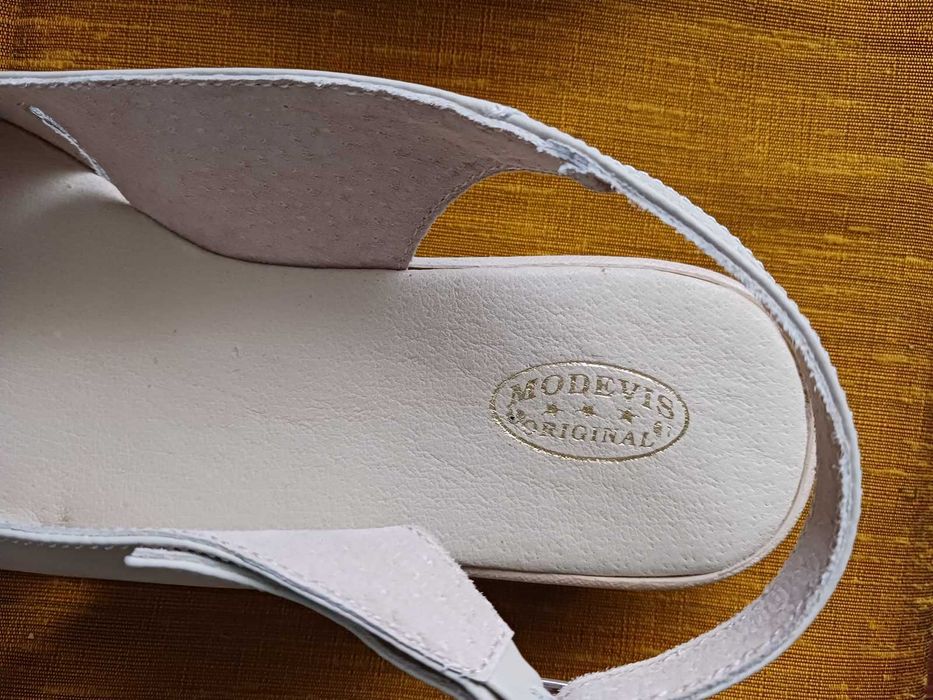 Pantofi Vara SandalePiele Noi Dama Crem 40