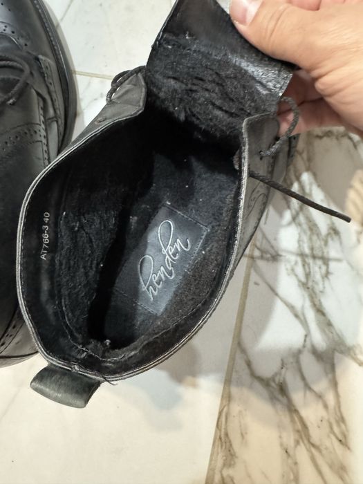 Черные ботинки зима осень