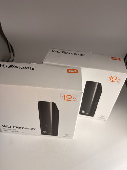 Hard disk extern Western Digital External HDD WD Elements Desktop 3.5'' 12TB USB3, Black , sigilat
