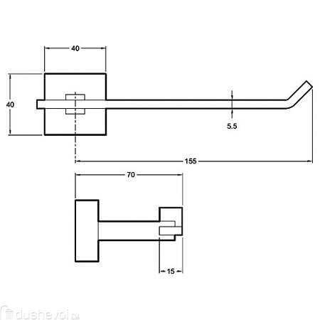 Държач за тоалетна хартия (стенен) хром – Jacob Delafon ÉO