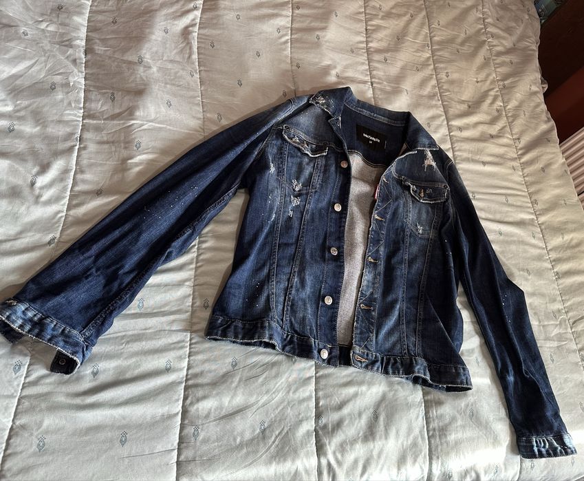 Geaca de blugi Dsquared2 albastra marimea 54